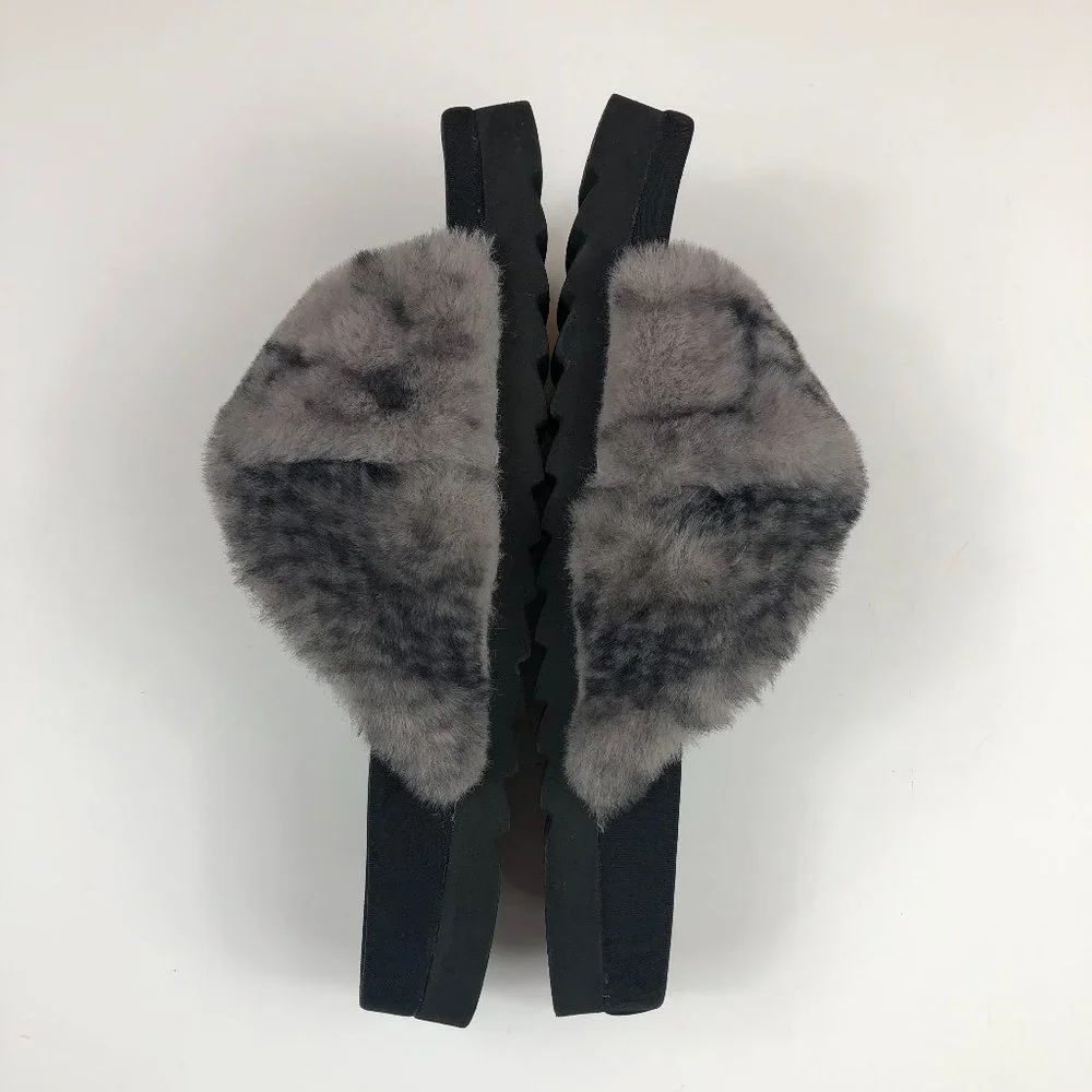 Steve Madden Amari Cozy Faux Fur Comfort Insole Footbed Sandals Fairycore